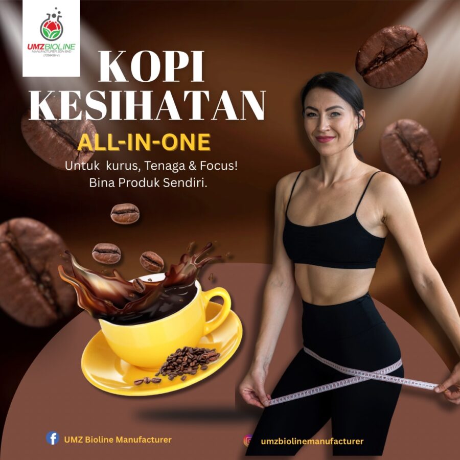 Kopi Kesihatan All-In-One – Untuk Kurus, Tenaga & Fokus! Bina Produk Sendiri.