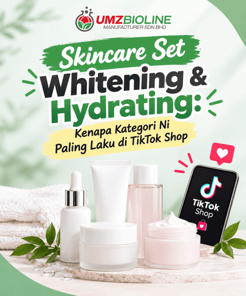 Skincare set whitening & hydrating trending di TikTok Shop